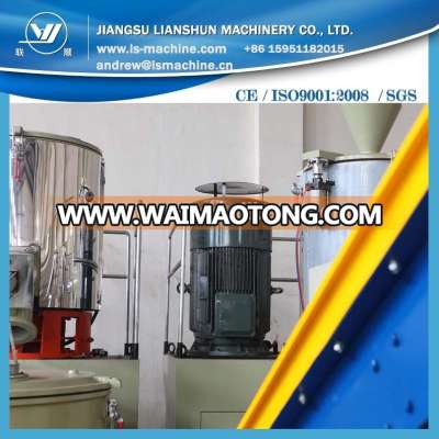 Vertical plastic mixing equipment with self firction